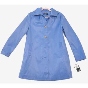 Lauren Ralph Lauren Women Raincoat NWT Size XL Detach Hood French Blue Spring